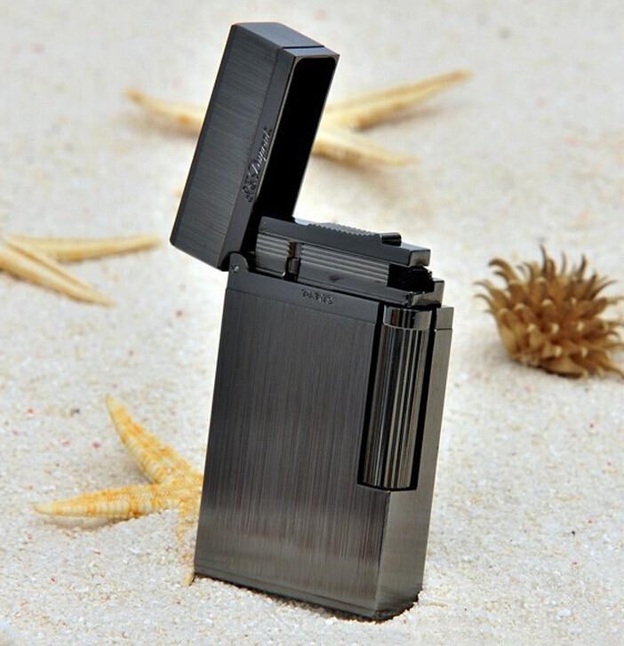 Bật Lửa Ga Đá Dupont Hồng Kông D-24D  Đen Xước