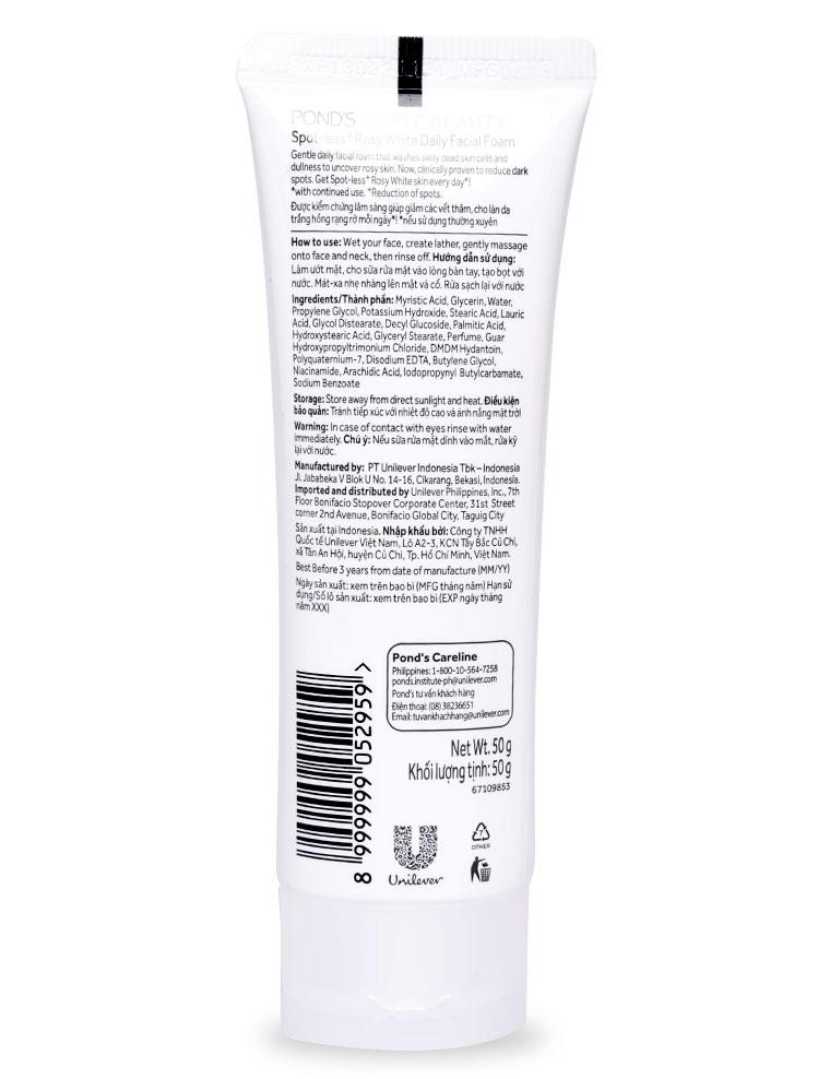 Sữa Rửa Mặt Làm Trắng Da Ponds 50G