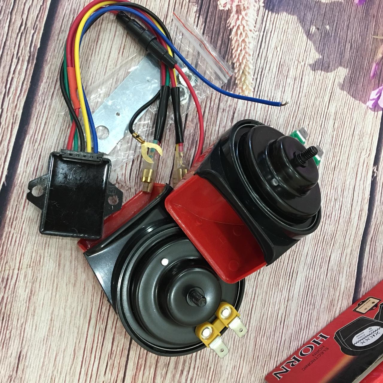 Còi ngân ô tô xe máy còi ngân 8 tiếng 12V còi ngân âm thanh to - Kòi xe máy phu tung xe máy âm thanh lớn
