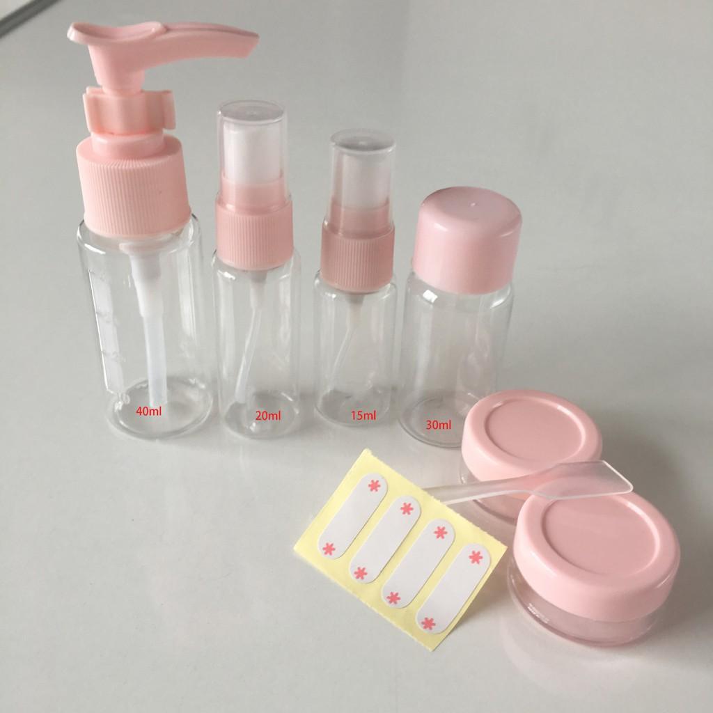 Bộ chiết mỹ phẩm 7 chi tiết mini