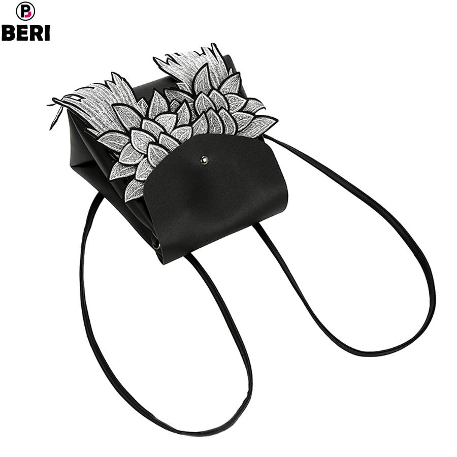 Ba lô nữ da thiên thần BERI đen  - BALO040