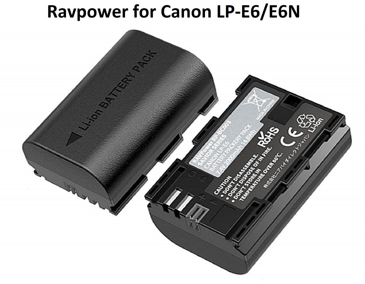 Pin máy ảnh Ravpower LP-E6/E6N