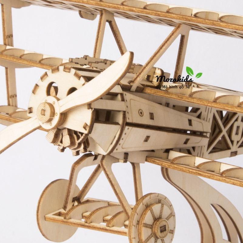 Đồ chơi lắp ráp gỗ 3D Mô hình Máy bay Bi-Plane TG301