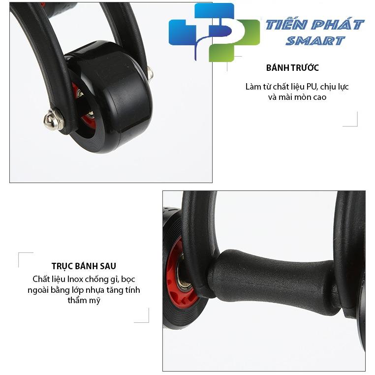 Con lăn tập cơ bụng 3 bánh cỡ lớn( kèm thảm lót+ Tấm chặn nhựa)