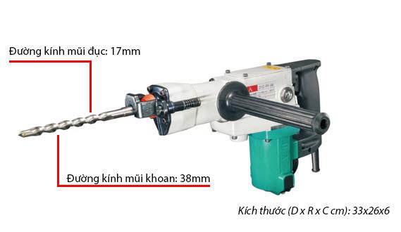 Máy khoan bê tông 38mm DCA AZC38 - Z1C-FF-38 (800w)