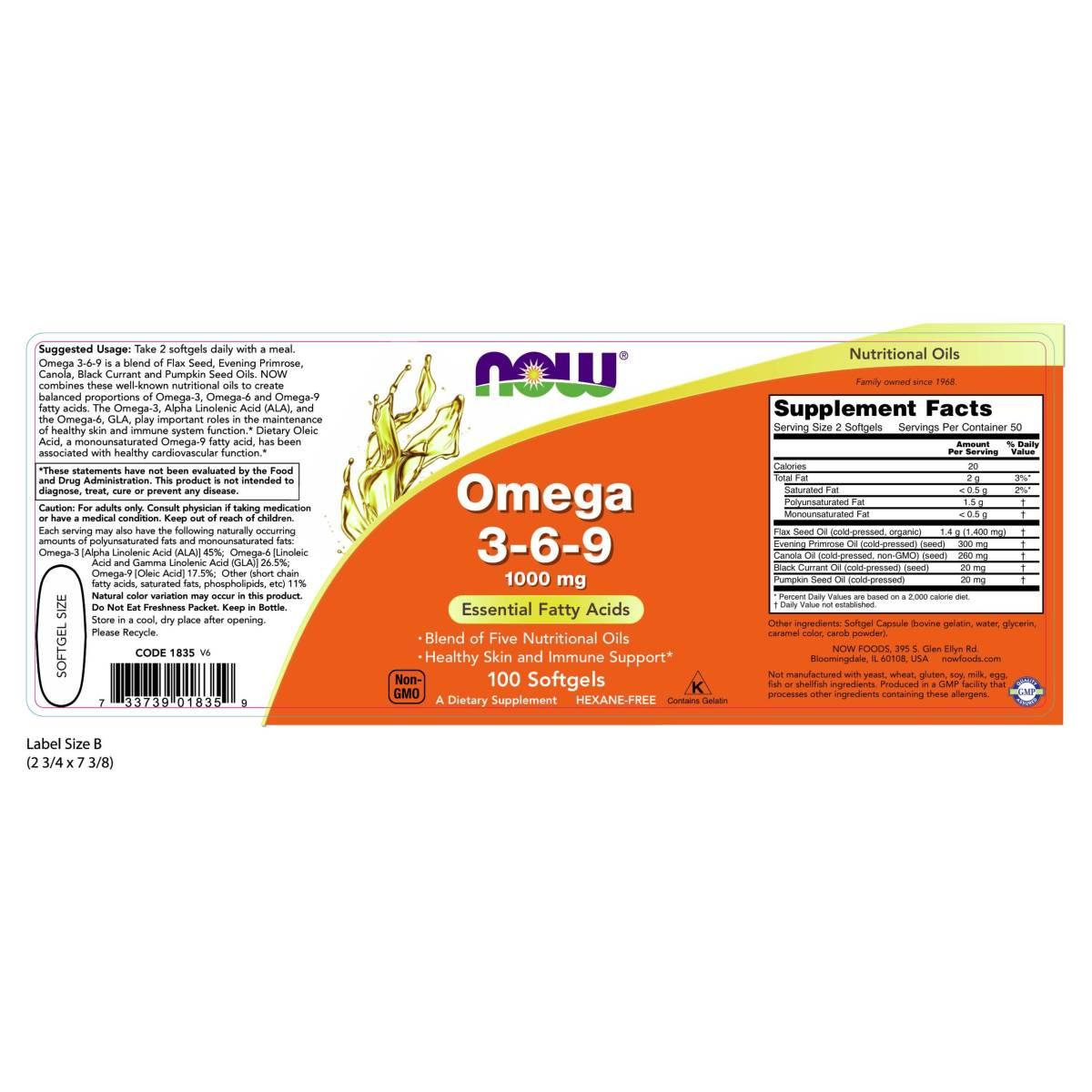 Omega 369 1000 mg Softgels