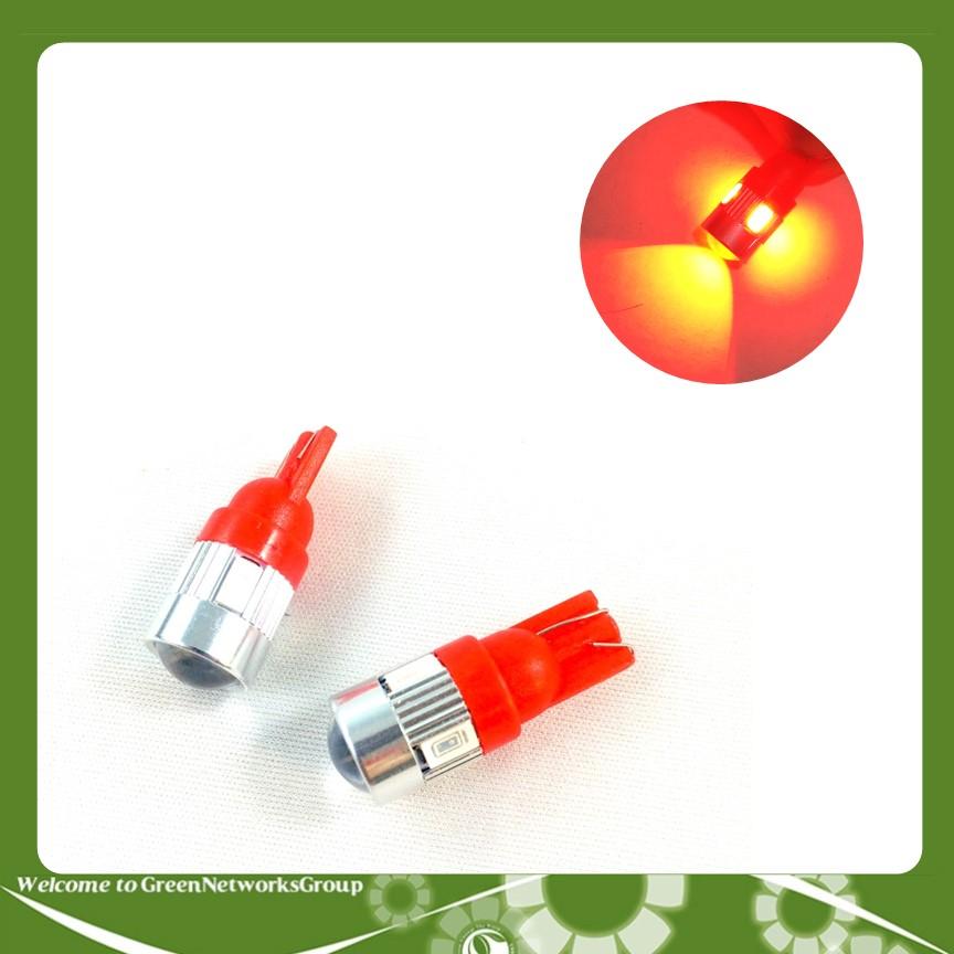 Đèn xi nhan T10 demi 6 tim xe máy ô tô chip COB GreenNetworks (Màu đỏ)