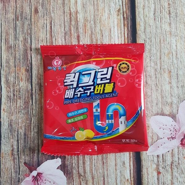 Bột thông tắc cống,ống nước tiêu chuẩn hàn quốc ( 2 gói )