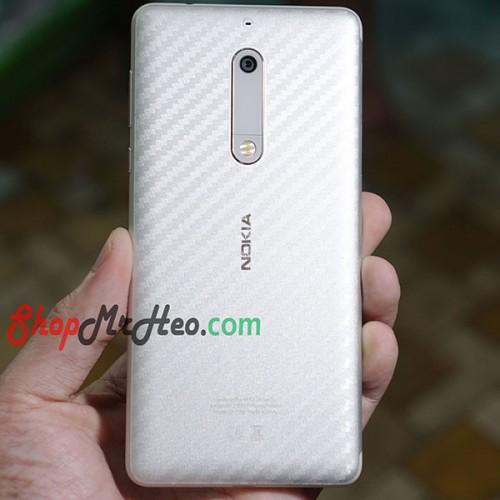 Bộ 3 skin dán mặt sau lưng vân 3d carbon nokia 5 2016