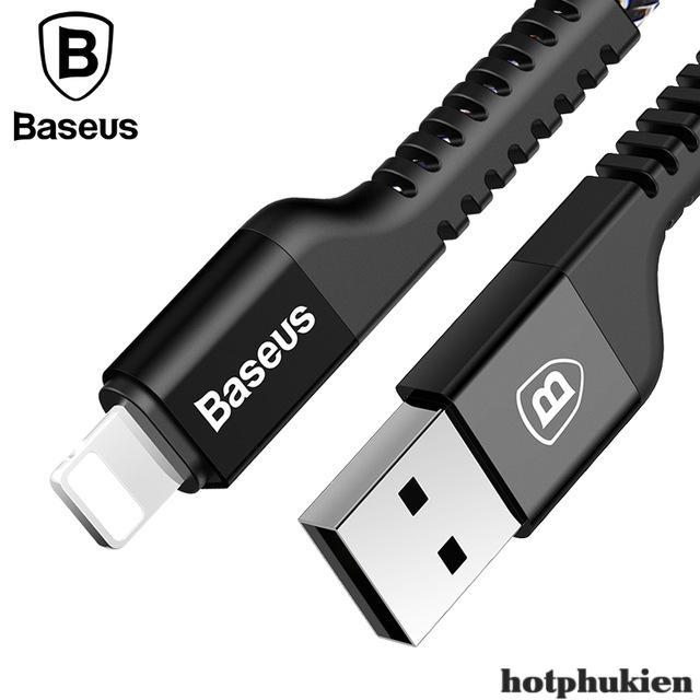 [HCM]Dây cáp sạc cable Lightning Hiệu Baseus Confidant (dài 1.5m chống đứt gẫy chống rối chuẩn MFI Aplle tốc độ truyền dữ liệu 150mb/s) (BH 3 tháng 1 đổi 1)  - Phân phối Hotphukien