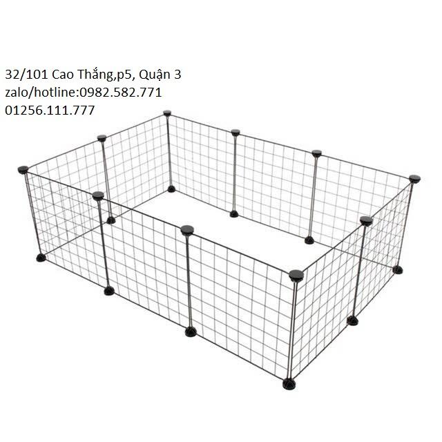 Chuồng quây chó, hàng rào cho thú cưng, nhà cho pet, combo chuồng chó 10 tấm lưới sắt 35cmx35cm, hiện đại,đa năng, tiện ích, tiết kiệm