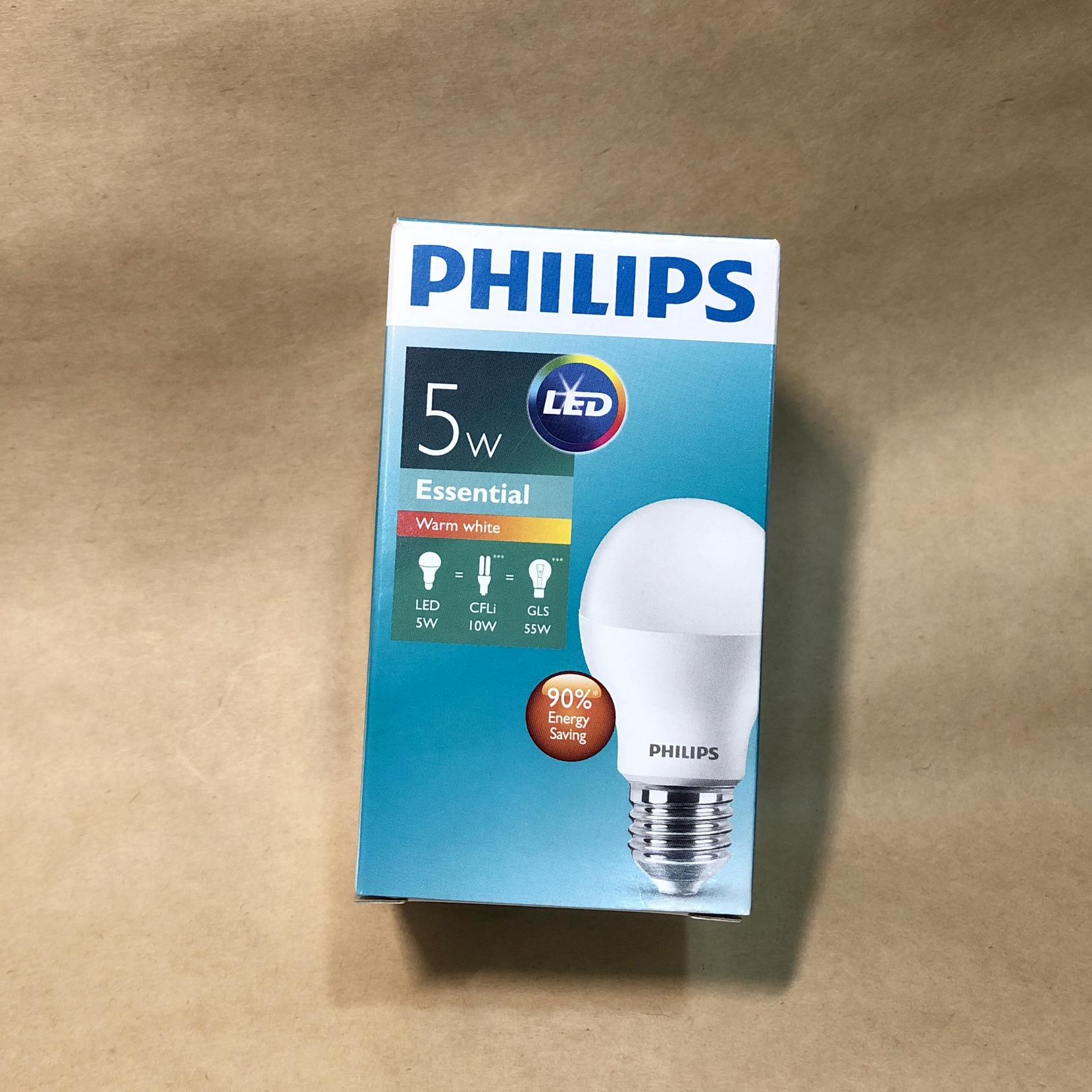 Bóng Philips LED Bulb Essential 5W E27 ( Ánh sáng vàng 3000K)