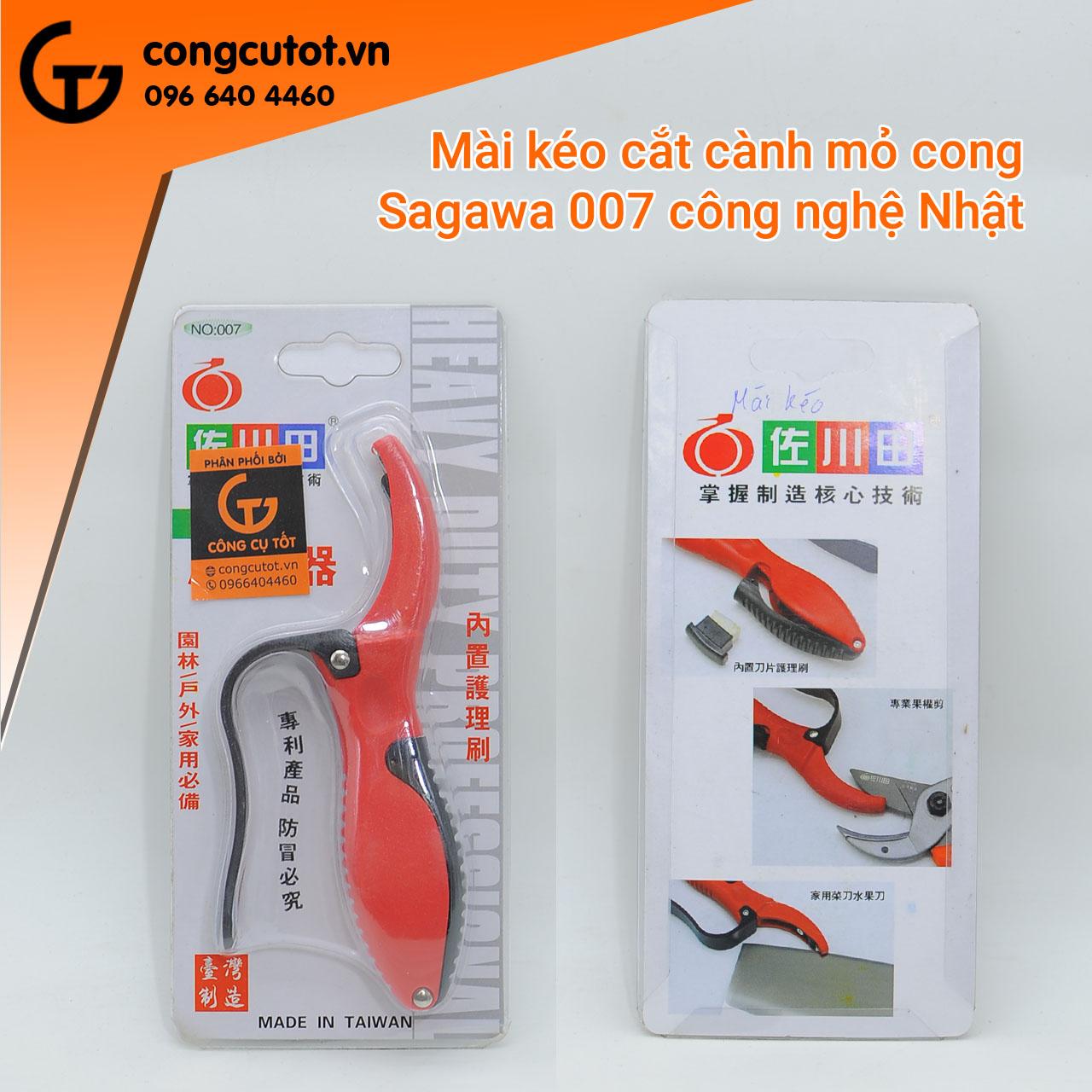 Mài kéo cắt cành mỏ cong Sagawa 007