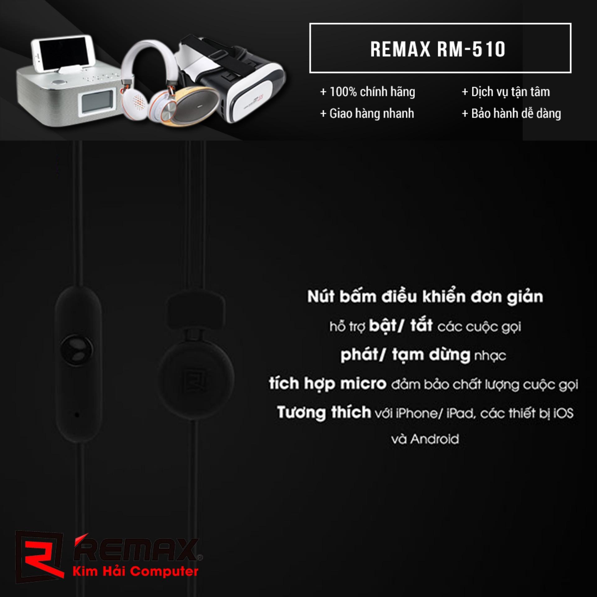 TAI NGHE REMAX RM-510 (Hồng) - Kim Hải Computer