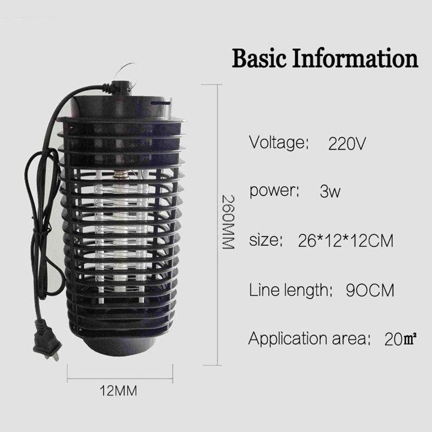 Đèn bắt muỗi côn trùng hình tháp Tienich247 TI0132 (Đen)