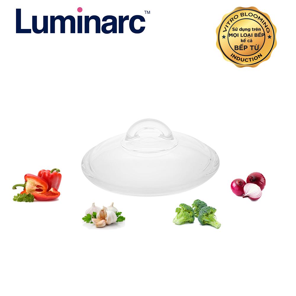 Nồi thủy tinh Luminarc Vitro Blooming White Đế Từ 1L (Công nghệ mới sử dụng trên Bếp Từ) + Tặng vá canh gỗ cao cấp