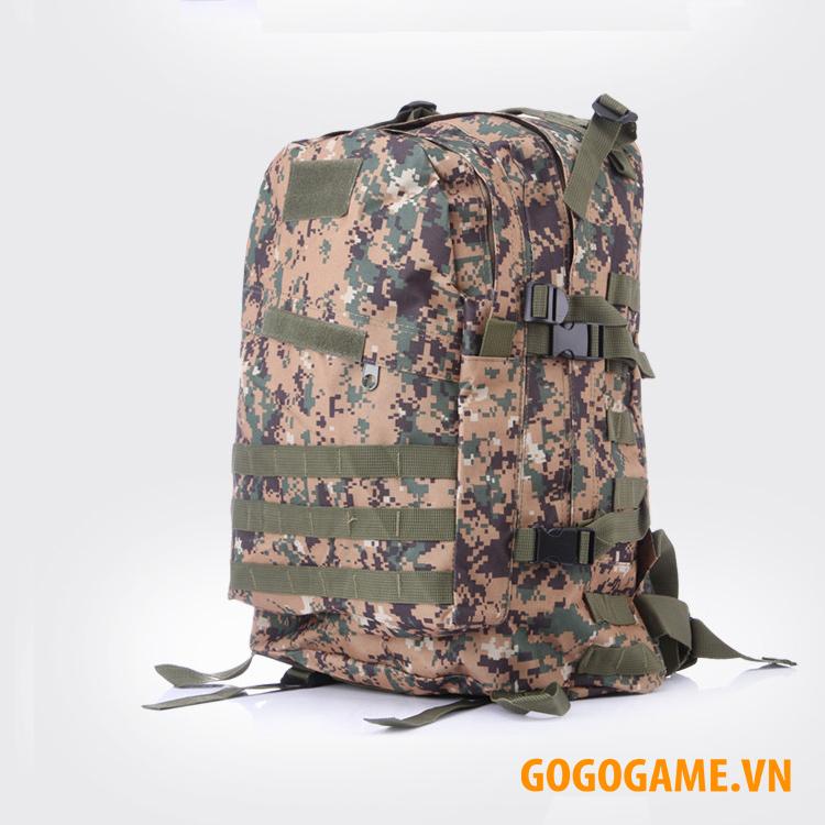 Balo 3 Pubg Size Lớn - Tặng Móc Khóa Mũ Level 3 Pubg (Vàng Nâu)