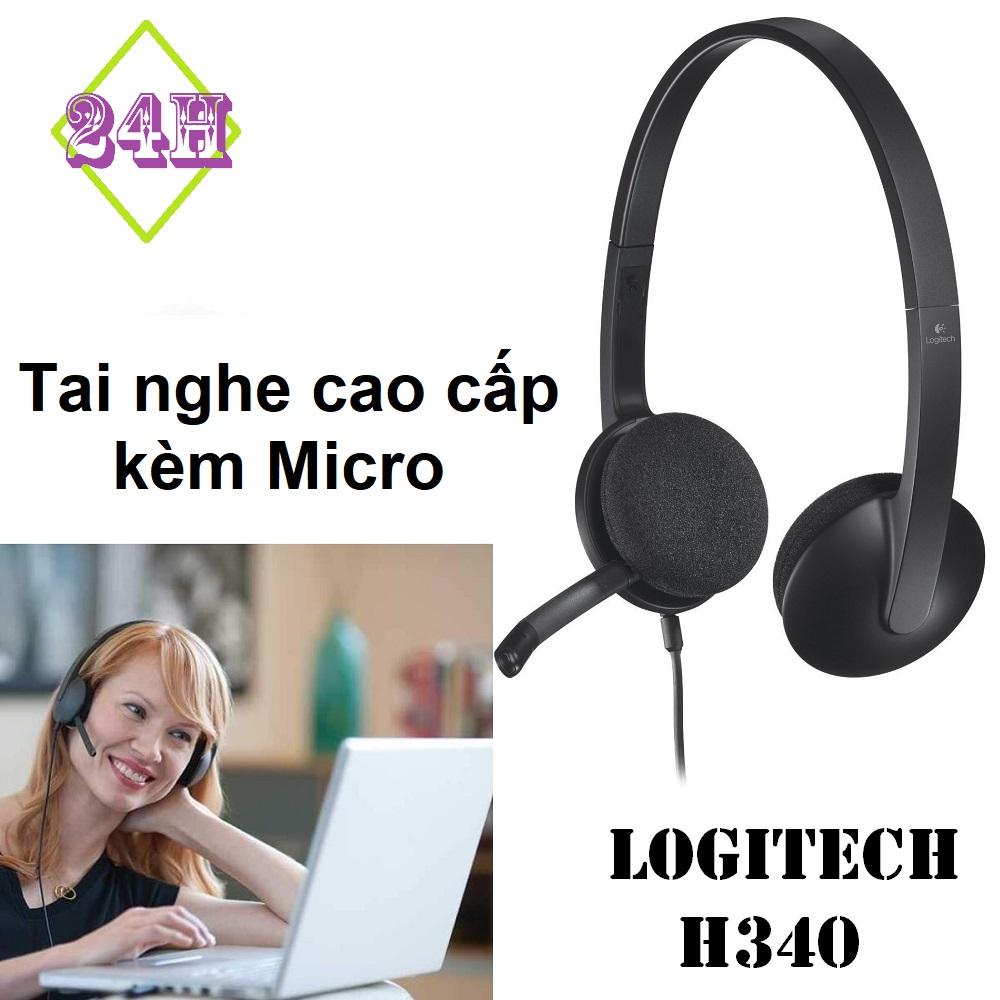 Tai nghe cao cấp kèm Micro chống ồn Logitech H340 - Headphone Logitech H340