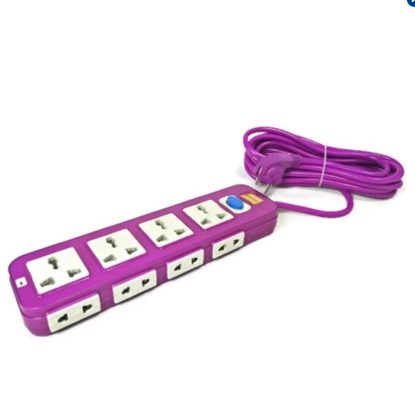 Ổ điện đa năng 12 lỗ cắm Amason (tím)
