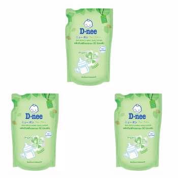 Bộ 3 Túi Nước Rửa Bình Sữa Dnee 600ml
