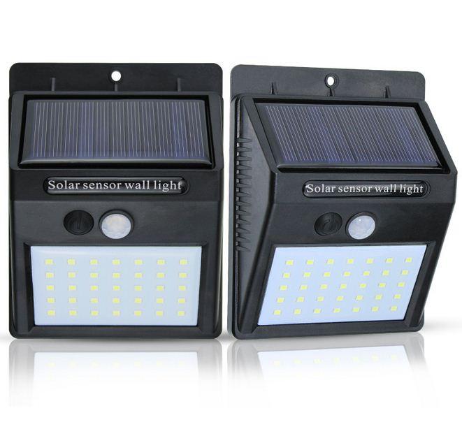 Bộ 2 Đèn năng lượng mặt trời Solar 35 LED 3 chế độ sáng (Đen)