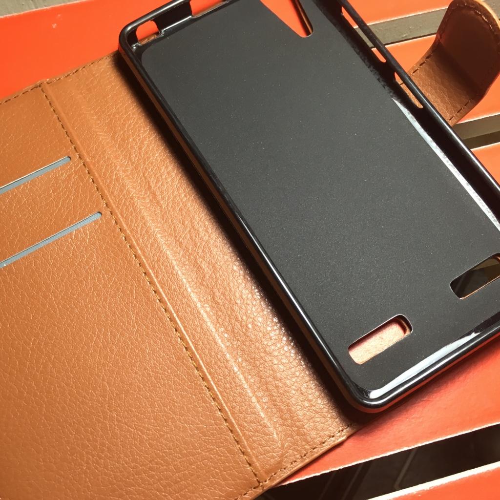 Lenovo A6010 A6000 Plus - Bao da PU có khe đựng thẻ