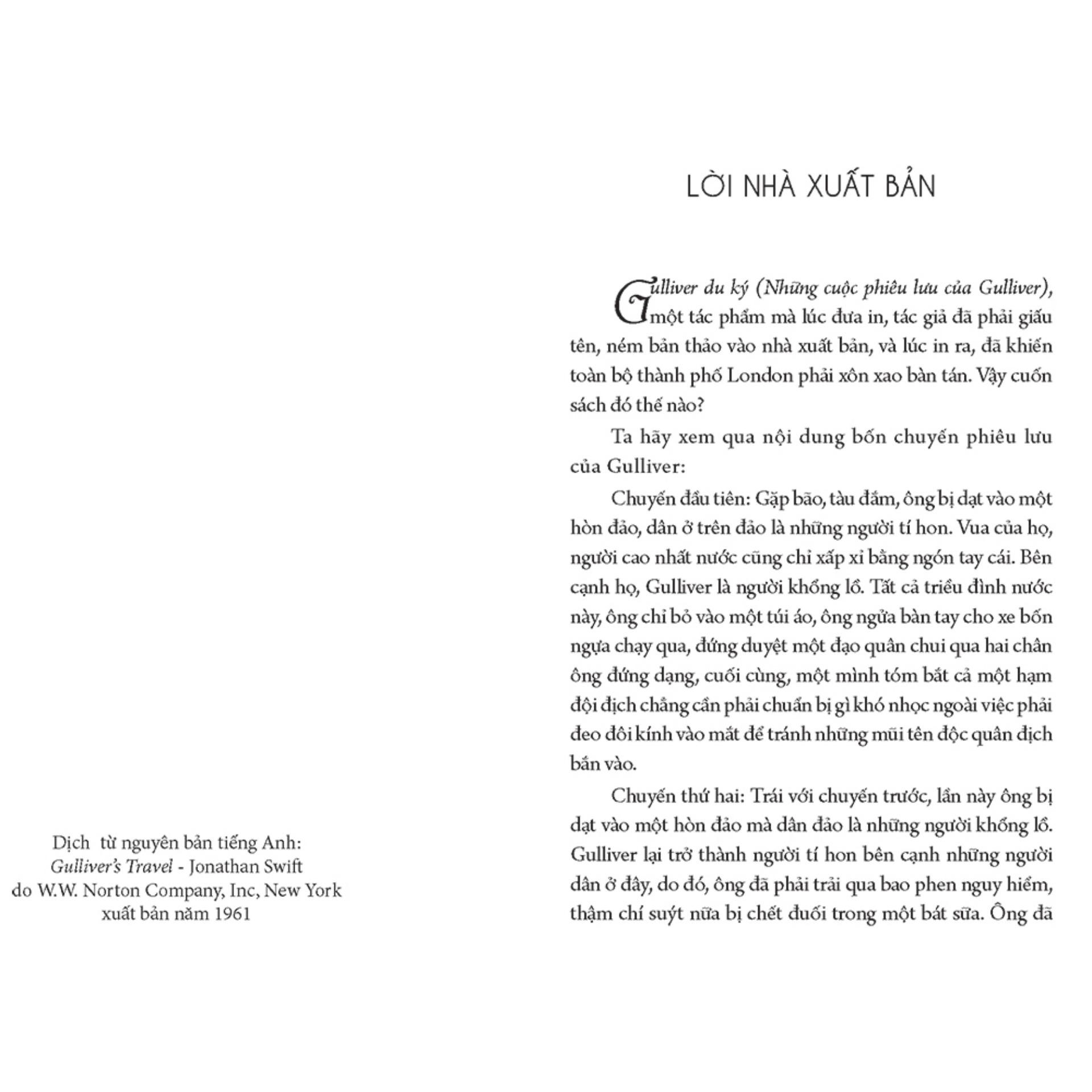 Sách: Gulliver Du Ký - Văn Học Nước Ngoài