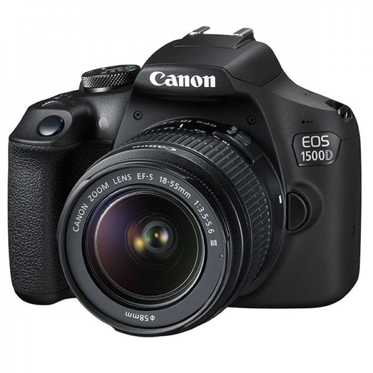 Canon EOS 1500D kit 18-55mm - Màu đen (Hàng Canon Lê Bảo Minh)-Tặng khoá học nhiếp ảnh EOS + Thẻ SD 16GB + Túi
