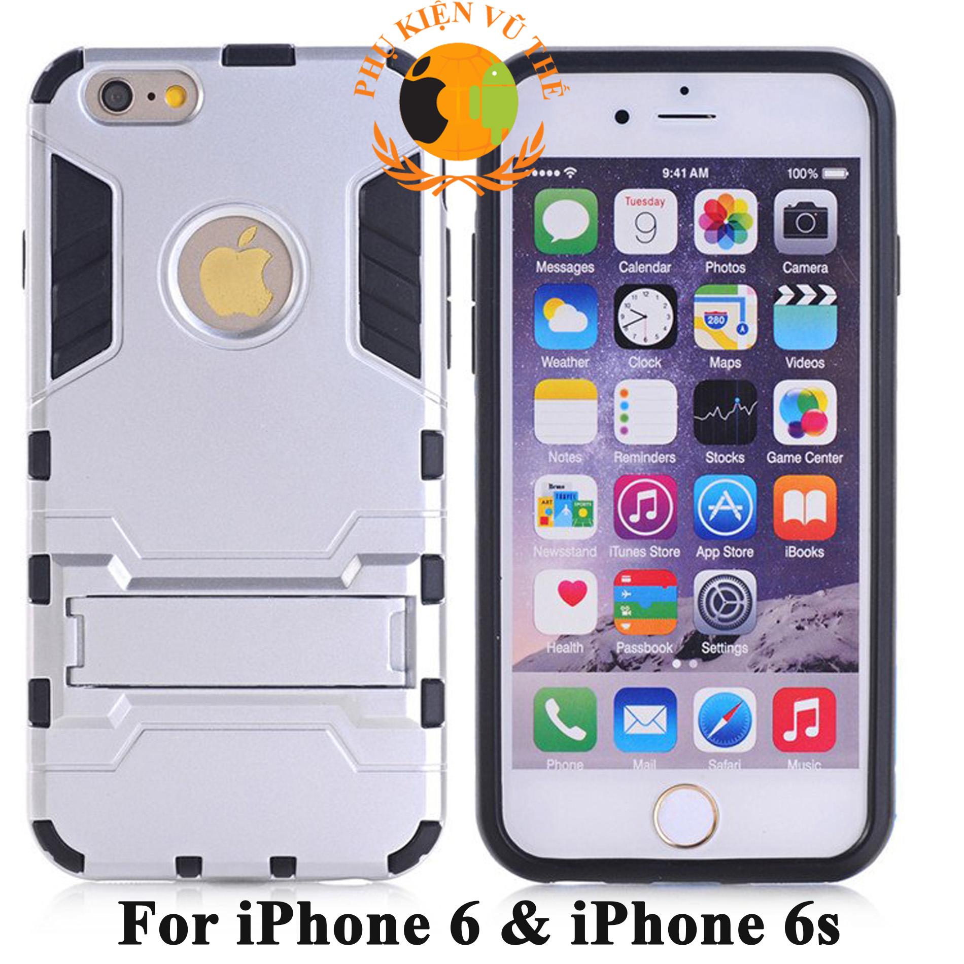 Ốp Lưng Chống Sốc Iron Man Cho iPhone 6 và iPhone 6s Có Dựng Lưng