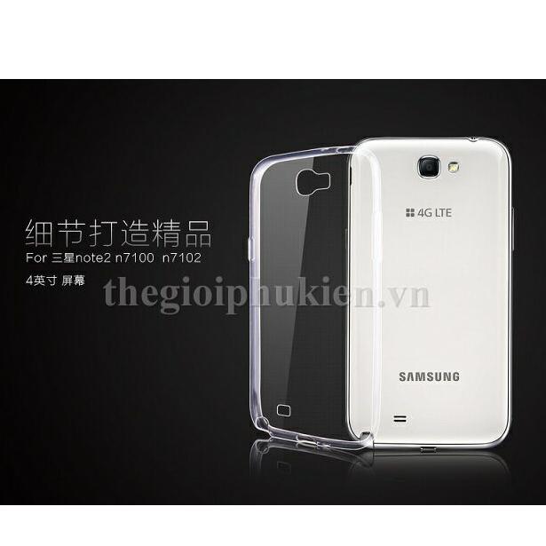 Ốp lưng Silicone dẻo trong cho Samsung Galaxy Note 2 -