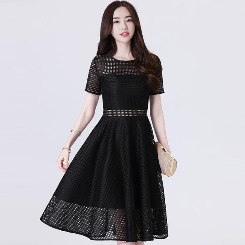 [HCM]Đầm ren đen xòe dự tiệc cao cấp Anaconda