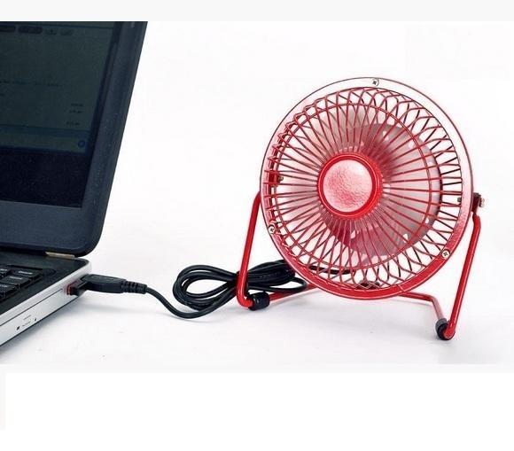 Quạt USB mini lồng sắt 4 inches (Đen)