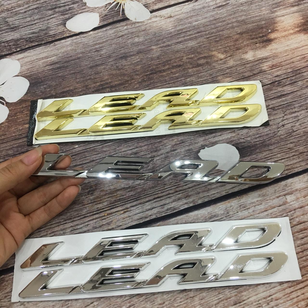 Chú ý, giá rất sốc - Bộ chữ nổi nhựa mạ cực đẹp dành cho xe LEAD 2010 chất chơi M134-màu vàng-127