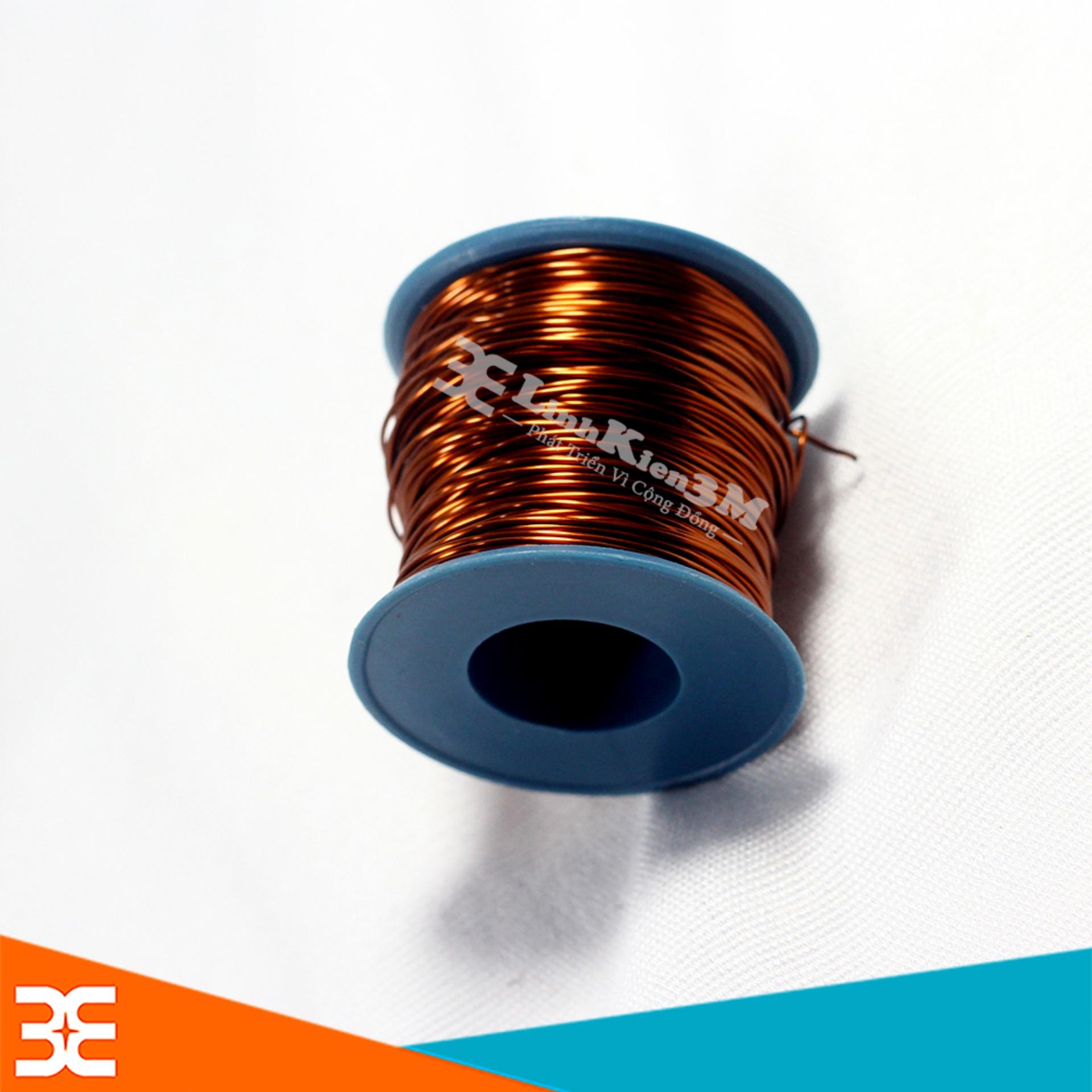 Cuộn 100g Dây Đồng Bọc Cách Điện 0.6mm