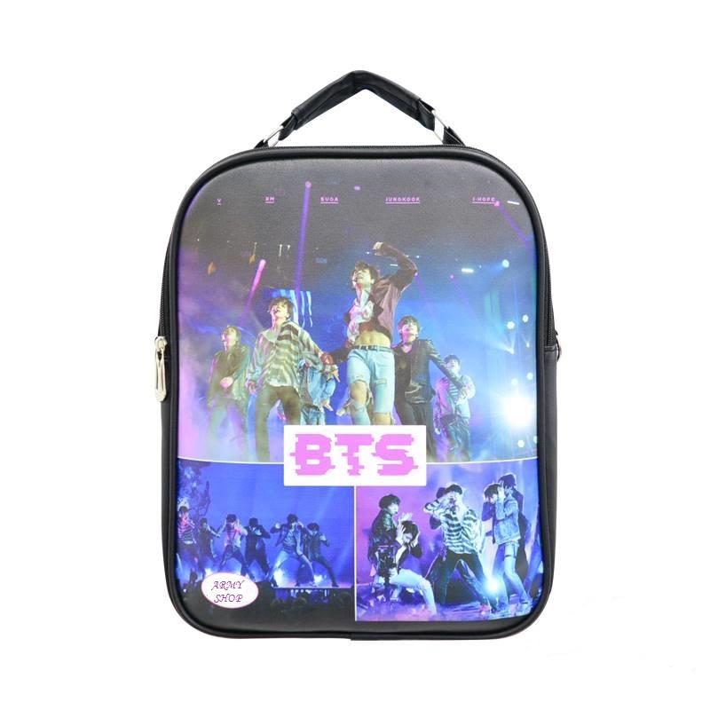 Balo 1 Ngăn 2in1 In Hình BTS (Tặng kèm 3 hình BTS xinh xinh)
