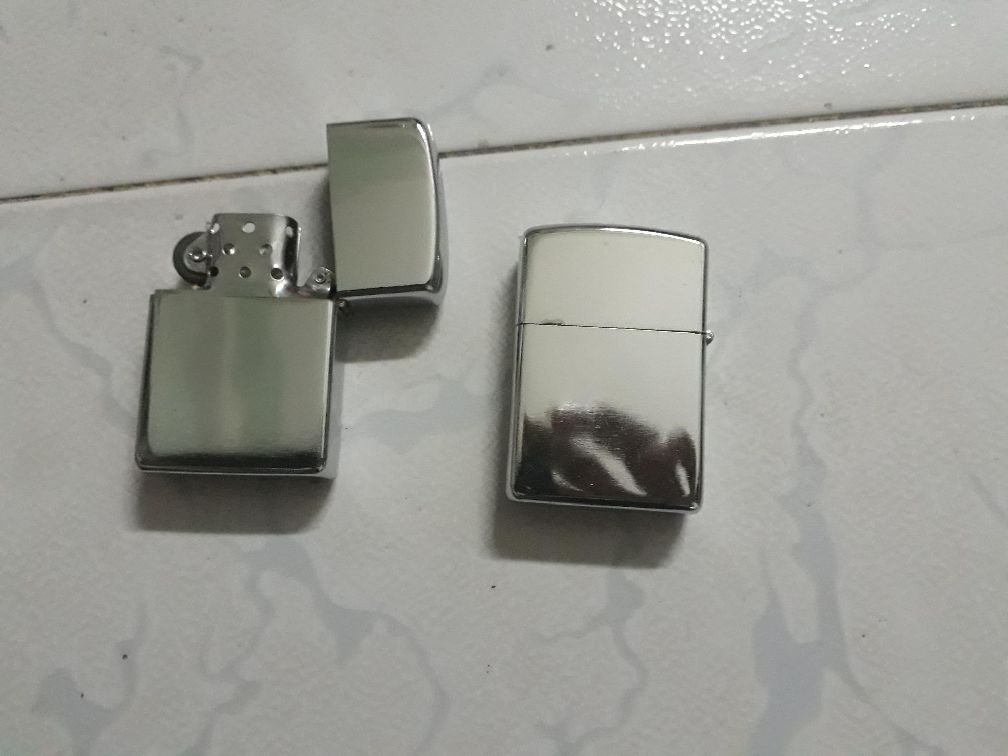 Bật lửa đá xăng Cổ Điển trắng bạc-BBVL
