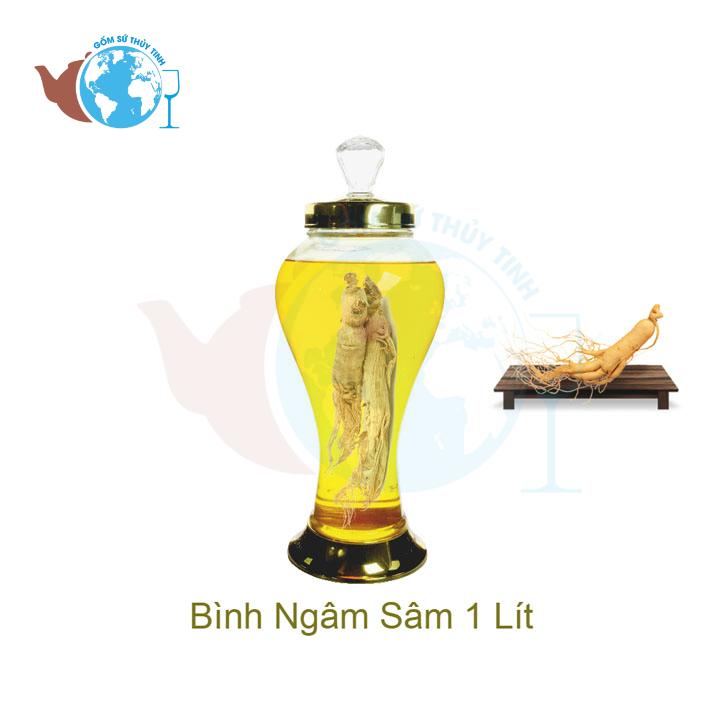 [HCM]Bình ngâm sâm thủy tinh 1 lít