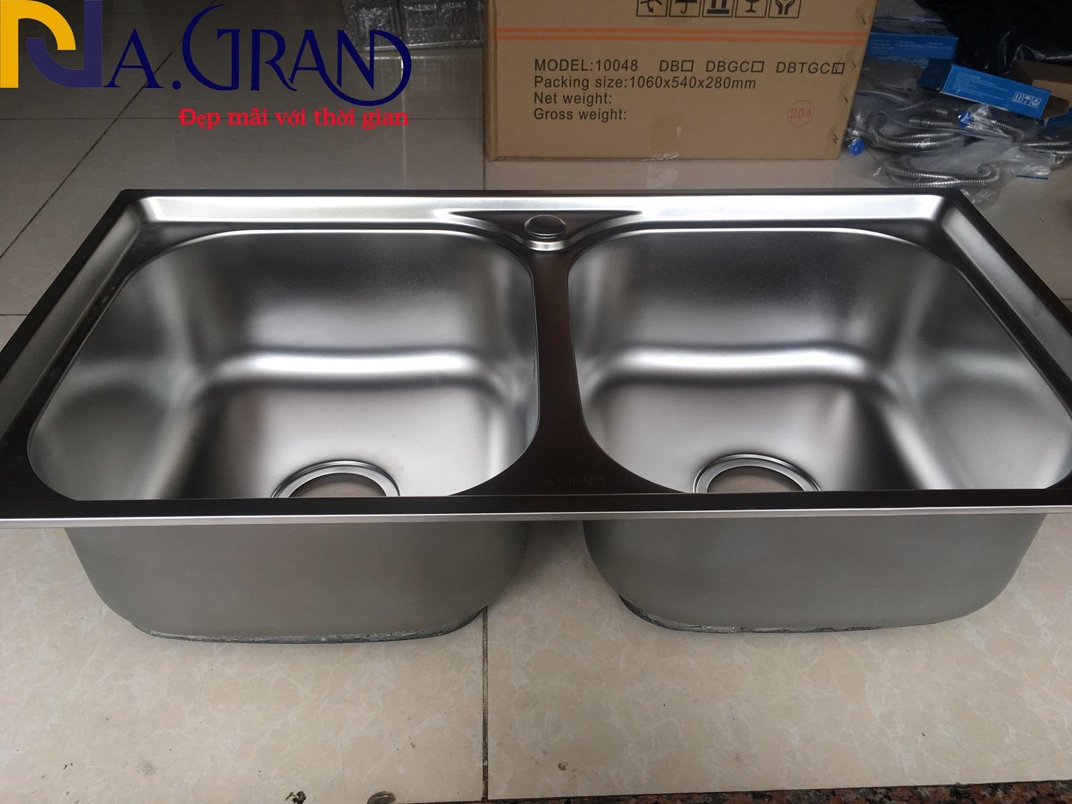 Chậu Rửa Chén Bát INOX 304 Cao Cấp N10 NA.GRAND Tặng Bộ Xả Chậu