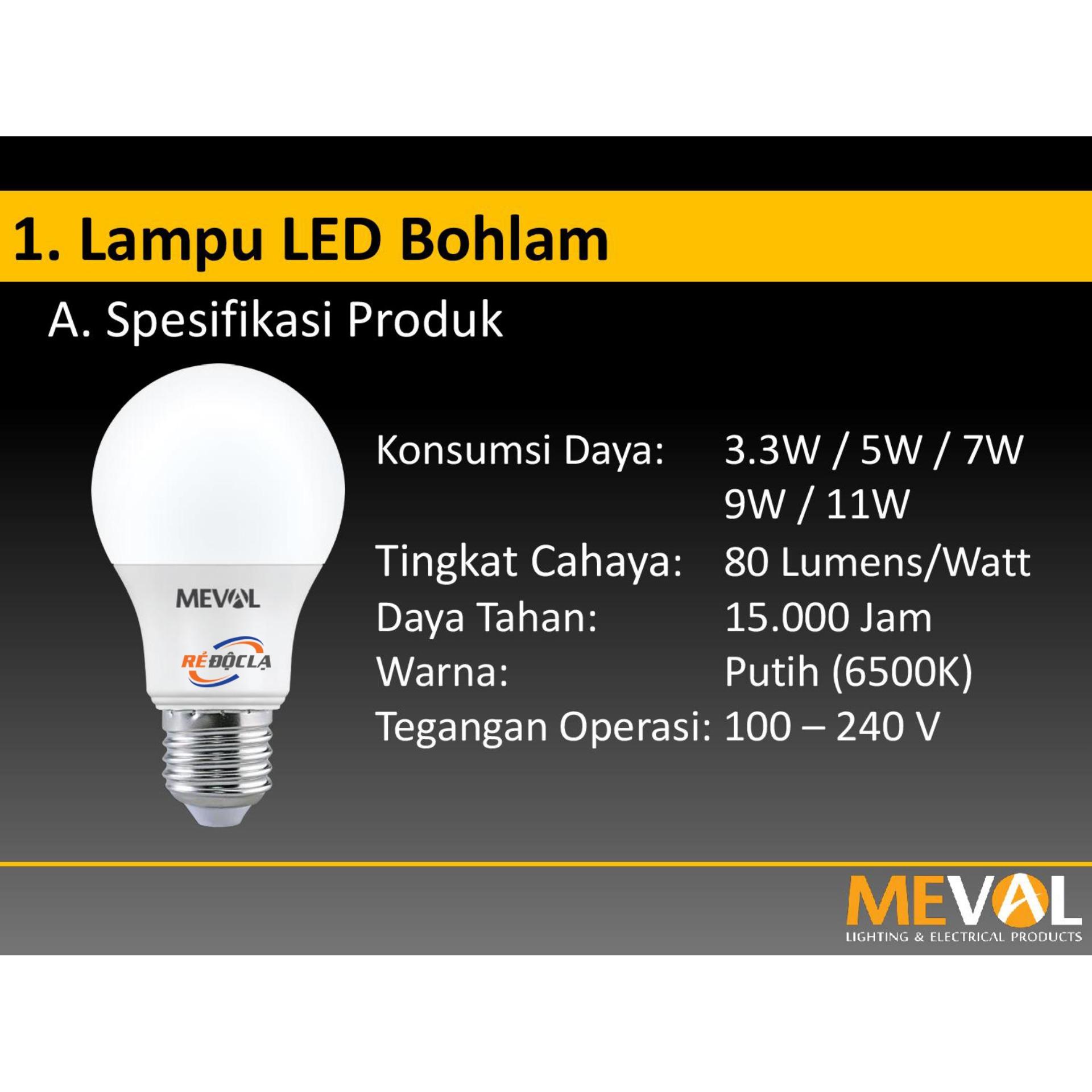 [HCM]Bóng Đèn Led Bulb công suất 9w Meval ( Ánh sáng Trắng) - Led Cao Cấp