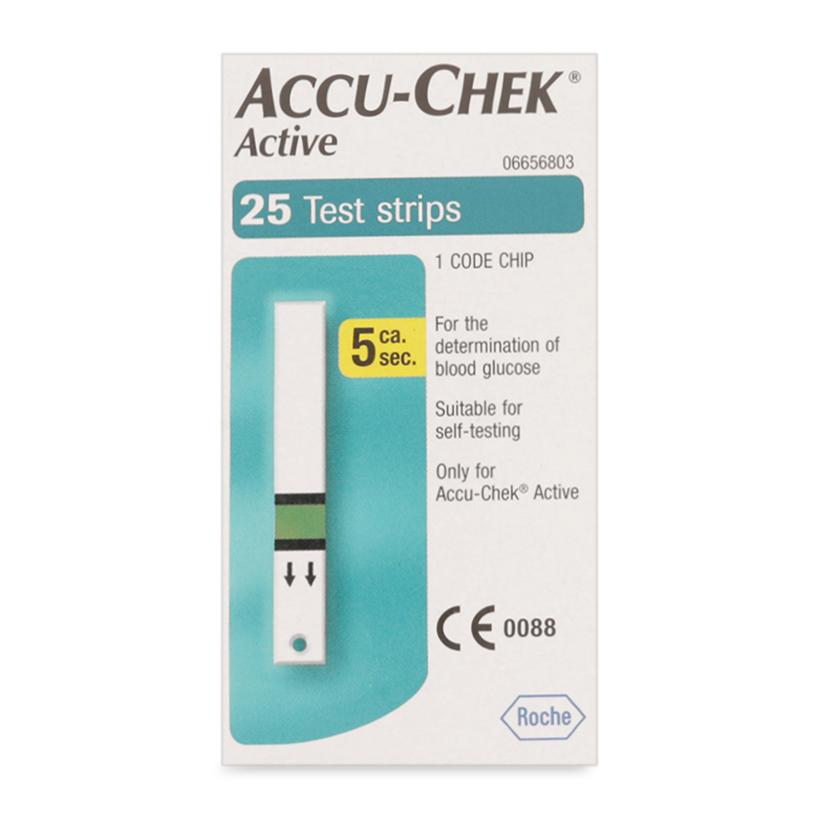 Hộp 25 que thử đường huyết Accu-check Active