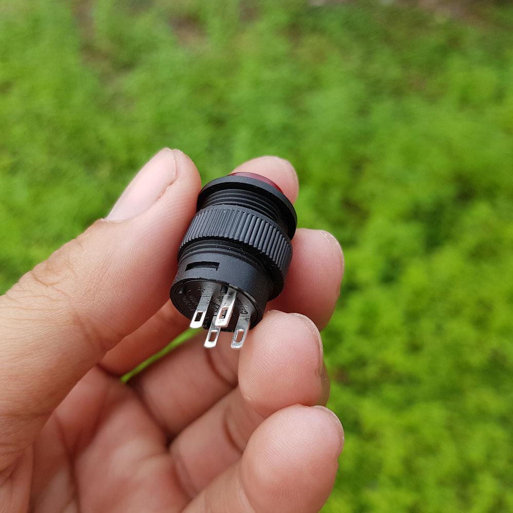 02 Nút công tắc nhựa Led màu đỏ
