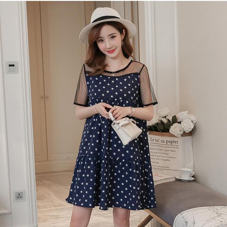 Đầm bầu họa tiết hình sao DB10