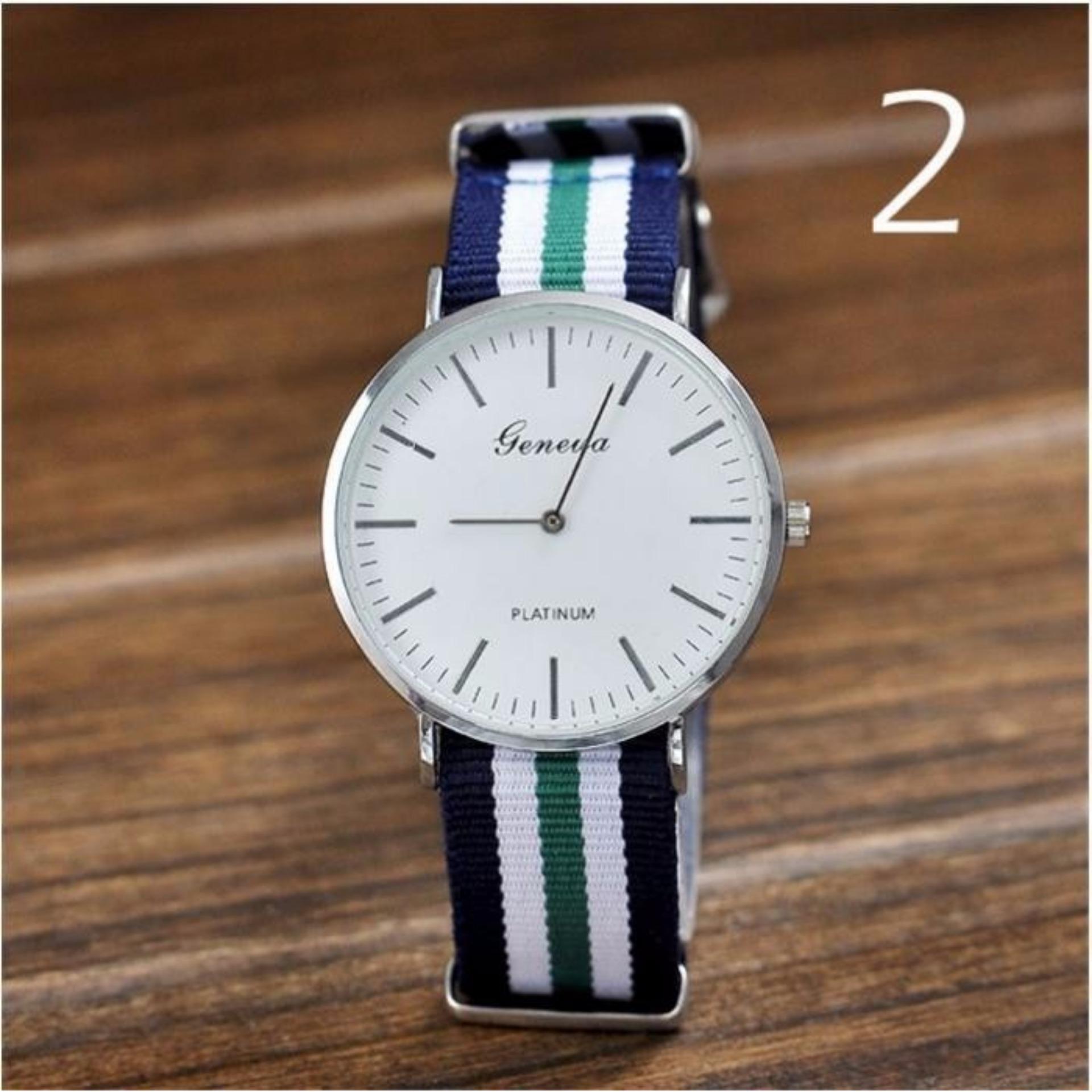[HCM]Đồng Hồ Unisex Dây Vải Nato 5 sọc