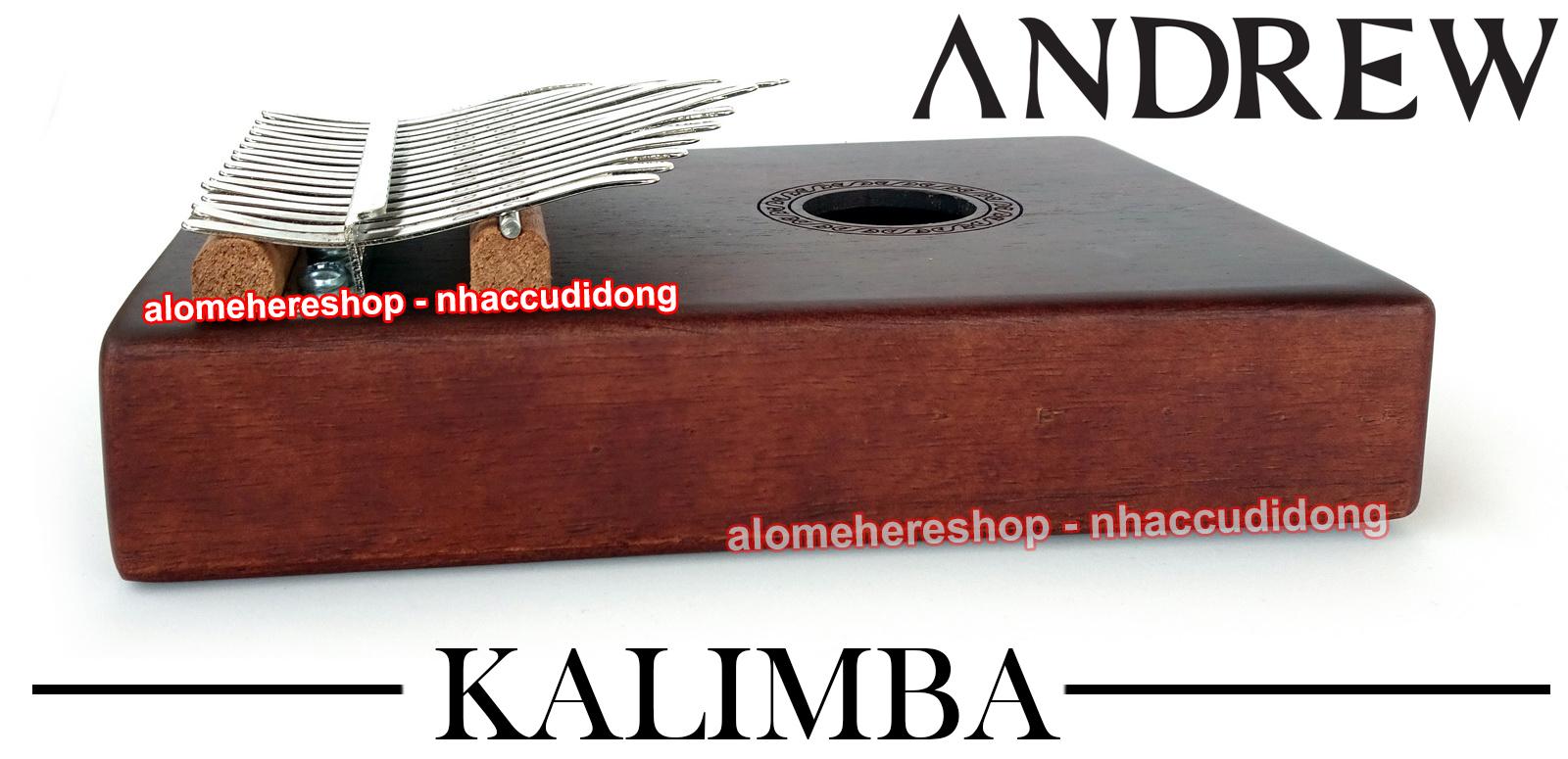 Đàn Kalimba Andrew 17 Phím Gỗ Sindora (Gụ - Vân Sẫm)