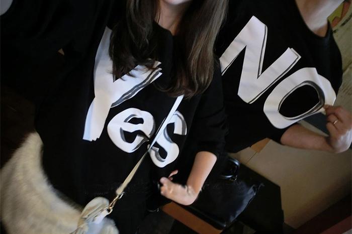 Áo thun nam nữ Yes No  (No L )