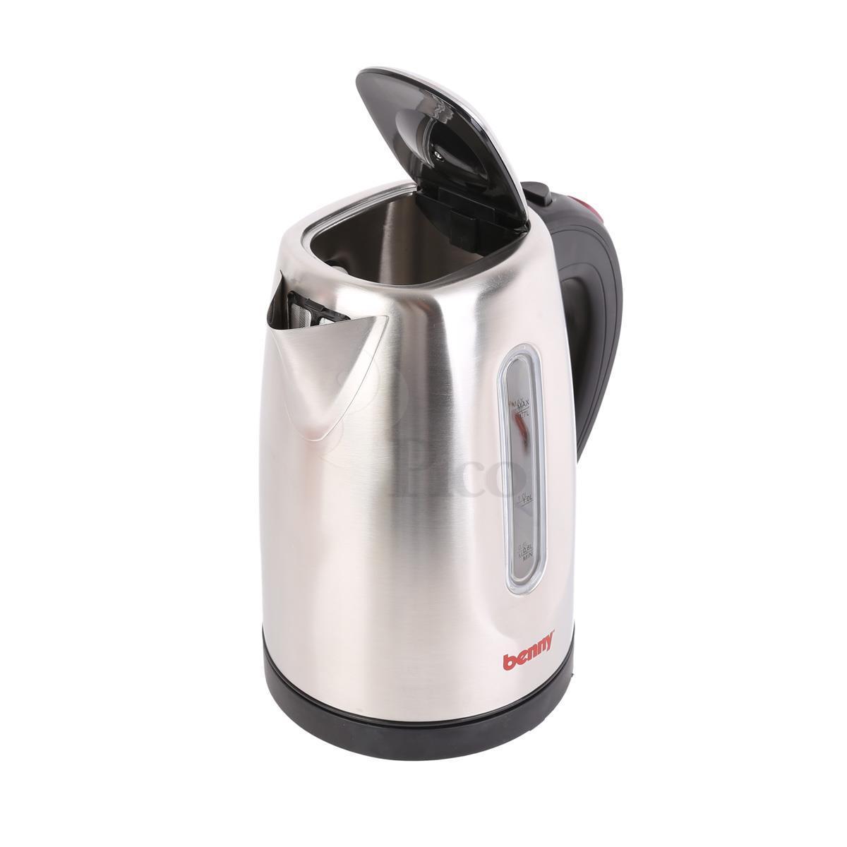 Bình siêu tốc Benny BJ-21 1.7L (Màu Bạc) - Bảo hành 1 năm