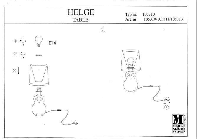 Đèn bàn hình cú HELGE trắng