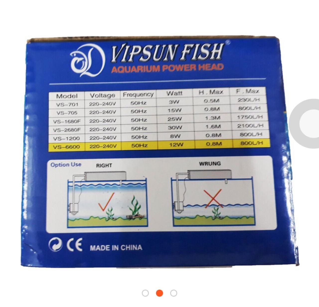 Máy Bơm Lọc Nước Hồ Cá VS-6600 - Máy Lọc Nước Bể Cá Vipsun