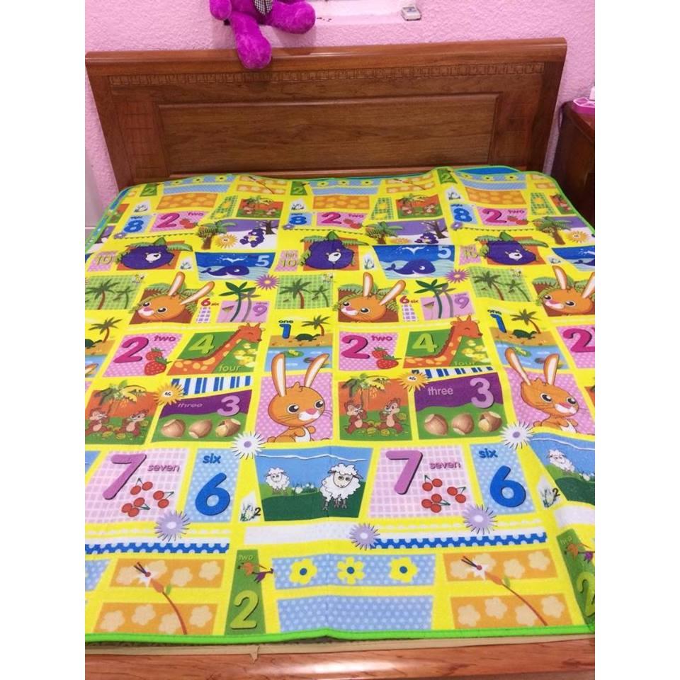 Chiếu xốp loại, Thảm xốp Maboshi cho bé 2 mặt, 1,8m * 2m ( chống thấm, chống trơn, màu ngẫu nhiên)
