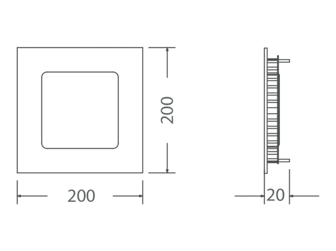 Đèn LED Panel Slim 16W Vuông MPL035-016WS658LB6/MPL035-016WS408LB6/MPL035-016WS278LB6